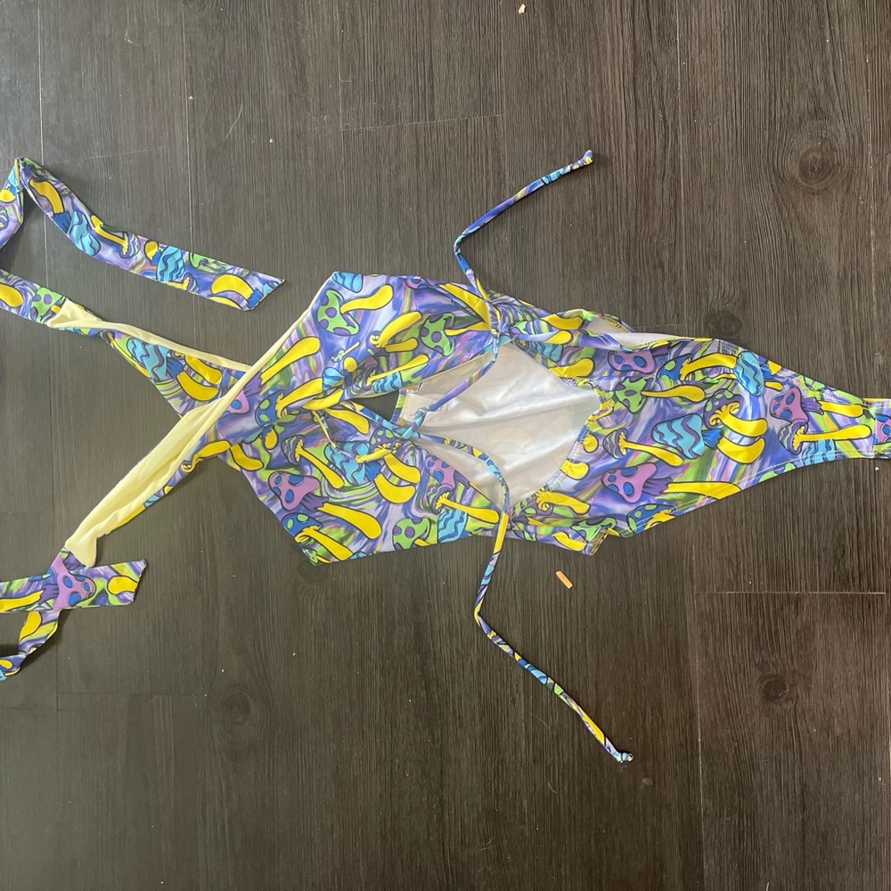 Rave bodysuit - purple/yellow